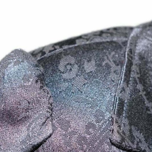 Black Brocade Blazer Jacket Size XL Paisley - Picture 5 of 9